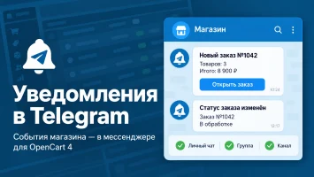 Уведомления в Telegram для OpenCart 4